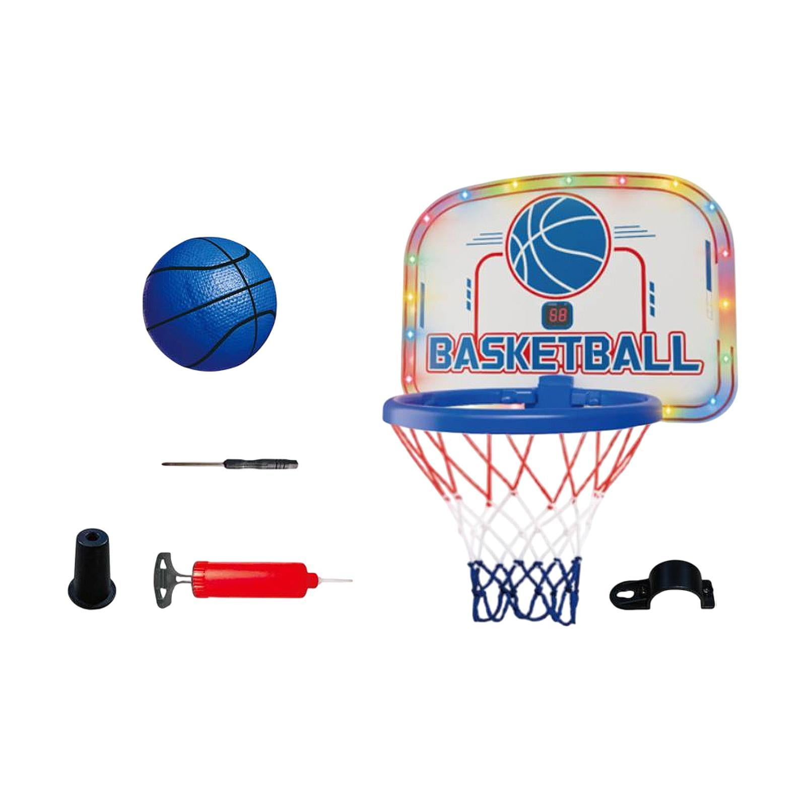 funtasica Basketball Hoop Set Mini Basketball Hoop Toys Kit Wall Mount for Kids Birthday Orange Blue