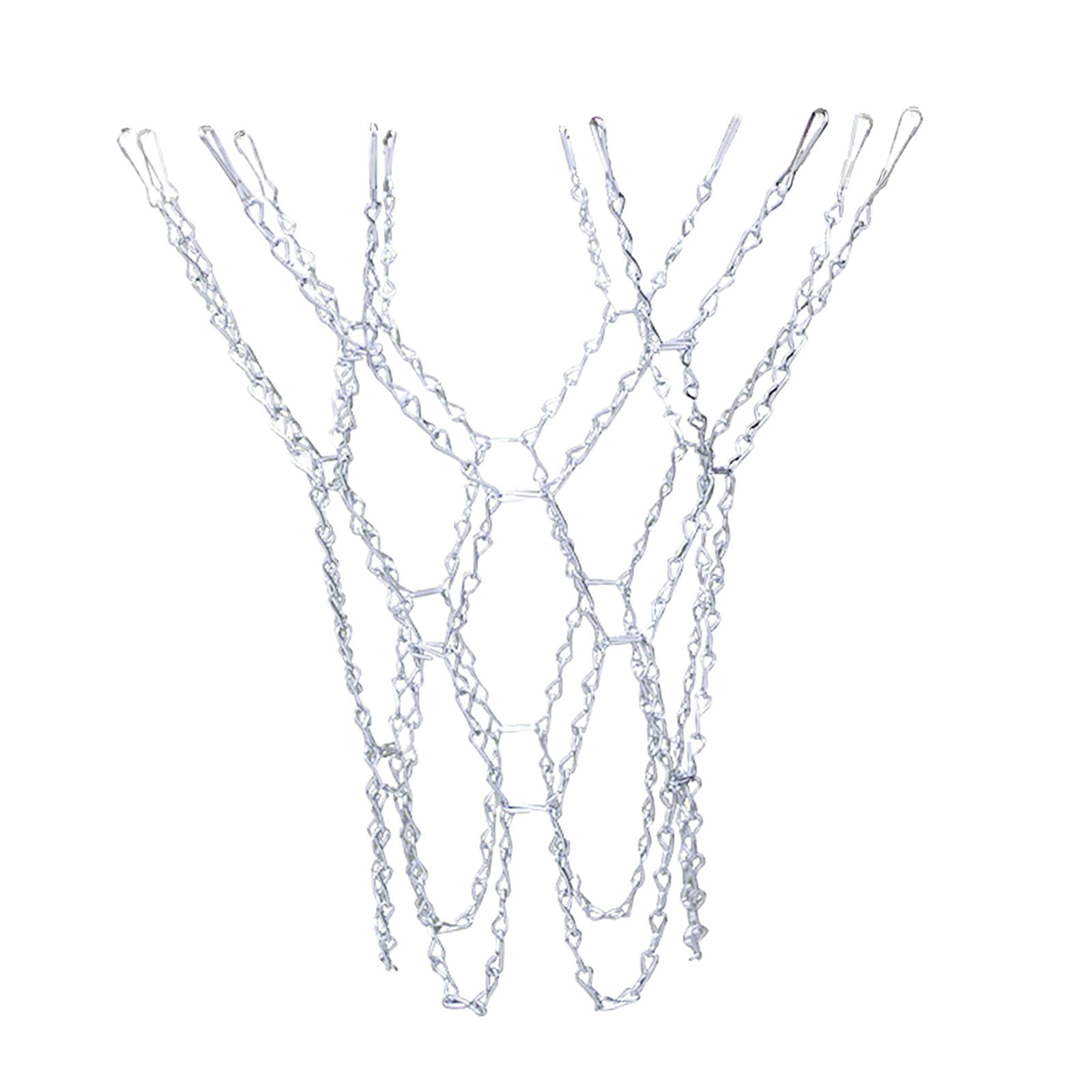 funtasica Basketball Net Heavy Duty Iron Chain Hoop Mesh with 12 Loops Quick Install Professional Backboard Component Suitable for Outdoor Indoor Court Play 47c