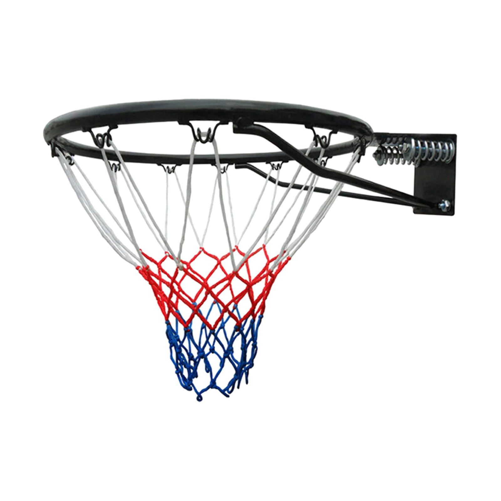 funtasica Basketball Rim, Basketball Goal Double Spring Solid Steel Backboard Rims Wall Mounted