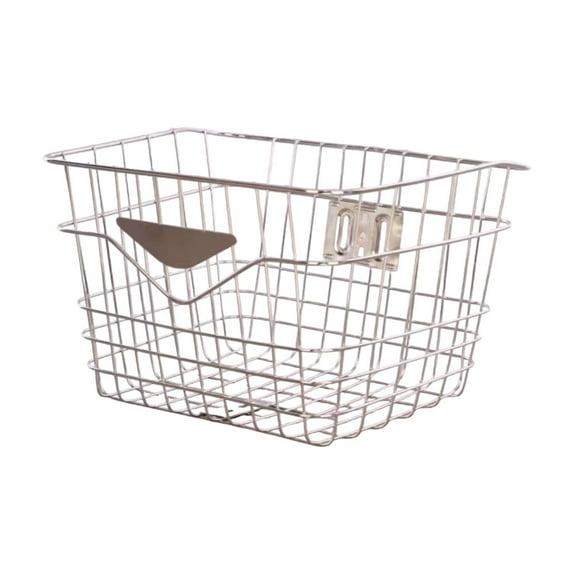 funtasica Bike Basket Front Handlebar Basket Stainless Steel Carry Pets Sturdy Sundries Carrying Storage Container for Bicycling Hiking A