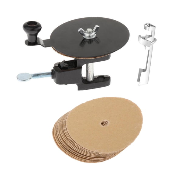 funtasica Billiard Cue Top Sander Clamp Kit, Pool Cue Maintenance Tool,Cue Tip Sander Clamp,Polishing,with 14x Sand Paper for Repairing