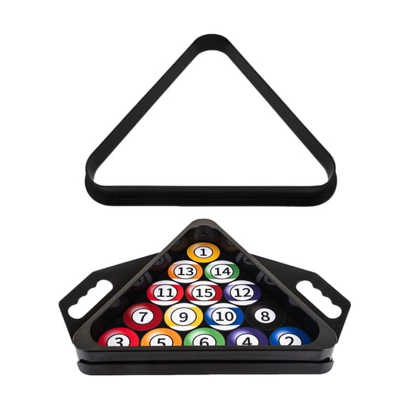 funtasica Billiard Triangle Rack Frame, Women Men Equipment Accessories Snooker Triangle Rack Ball Holder, for Bar Home Billiards Table Black