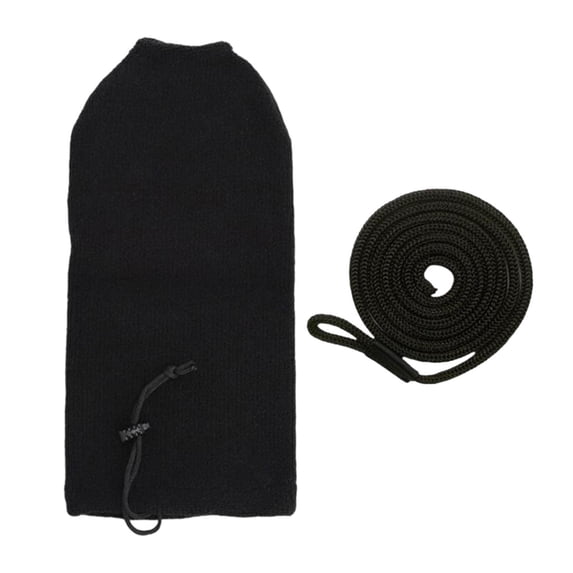 funtasica Boat Fenders Boat Accessory Simple Installation Protective Boat Bumpers 40cmx11cm for Yachts Pontoon Boat Sailing Mooring Black Rope