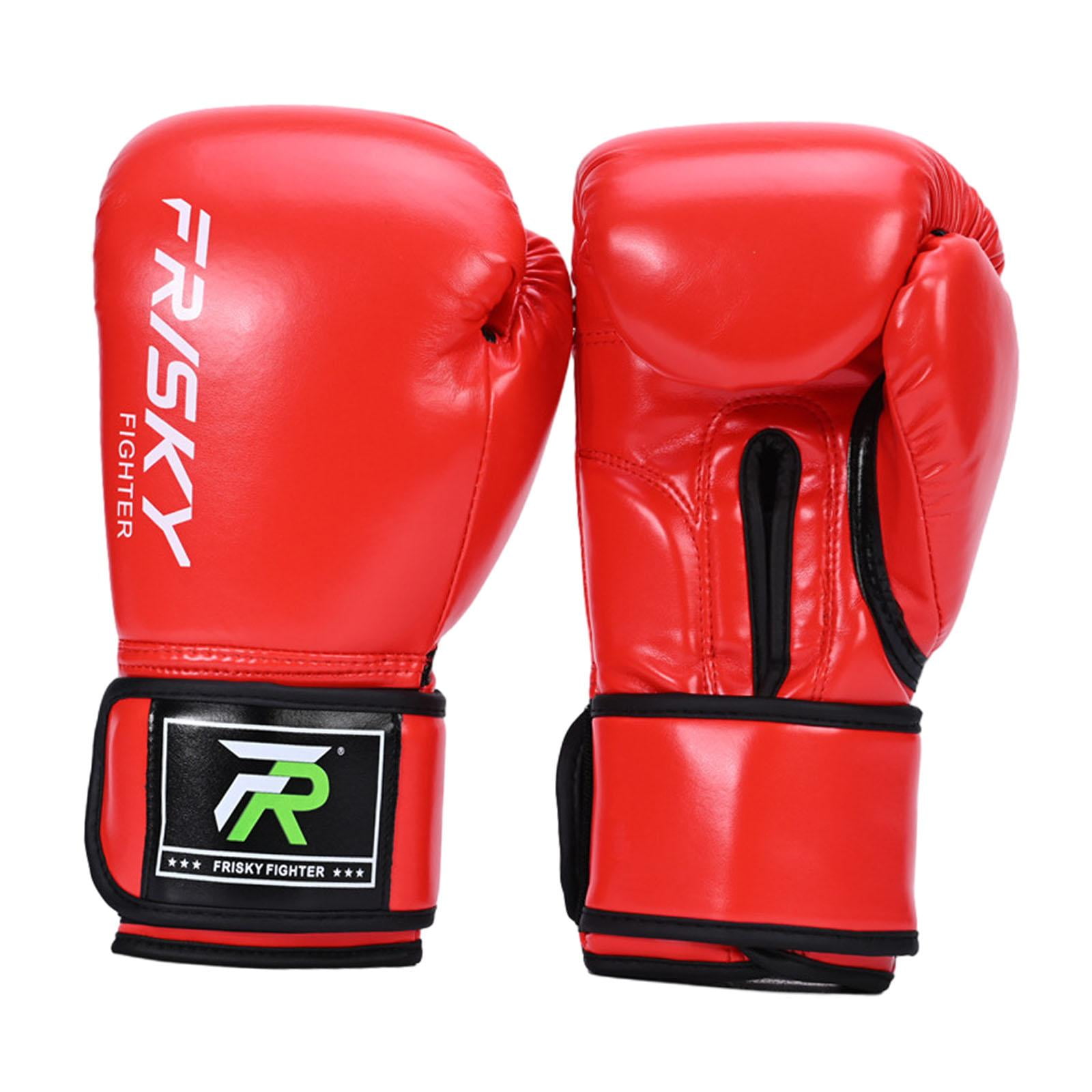 funtasica Boxing Gloves Boxing Equipment Kickboxing Gloves Punching Gloves Sparring Gloves for Sparring Karate Sanda, Workout Taekwondo red 10OZ