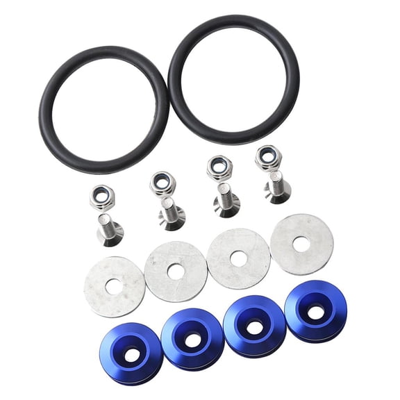 funtasica Bumper Seals Rubber Rings Kit for Car Bumper Trunk Mud Flaps Lids - Blue, 25mm