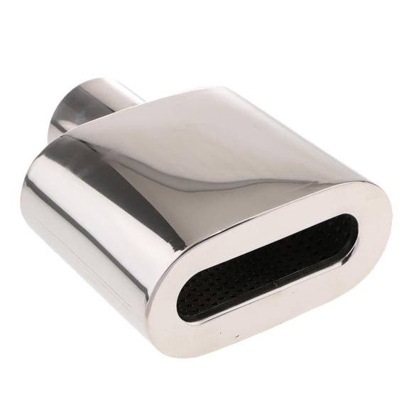 funtasica Burnt Tip Muffler Exhaust 2'' Inlet Universal Tail Muffler Tip Silver