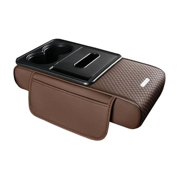 funtasica Car Armrest Pad PU Leather Center Console Organizer Interior Storage Box with Cup Holders And Phone Slot Easy Installation Comfortable Suitable for Dr coffee