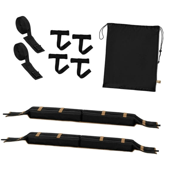 funtasica Car Soft Roof Rack Pads Generic Easy Installation Car Roof Soft Rack Rooftop Luggage Carrier for Paddleboard Canoe Surfboard