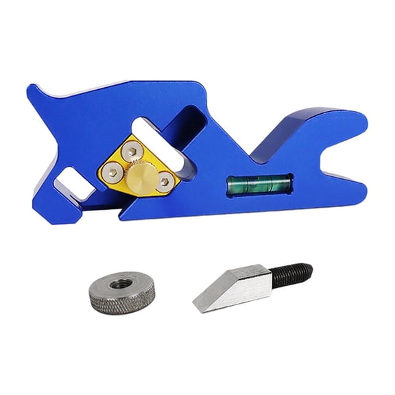 funtasica Chamfer Plane for Wood Block Planer for Woodworking Chamfering Trimming,Corners Edge Flattening Tool for Professional Woodworkers Beginners - Blue Package A, 132.5x49.4mm