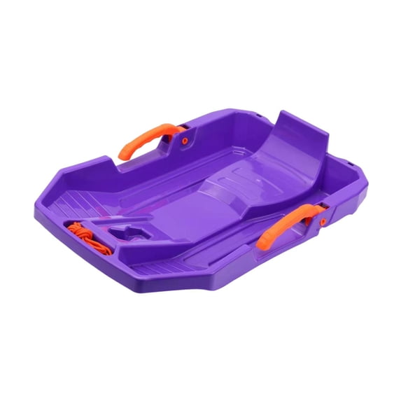 funtasica Children Downhill Toboggan Snow Sled with Brake Grass Sled Portable Length 62cm Versatile Dunes Sand Sled with Two Meter Rope