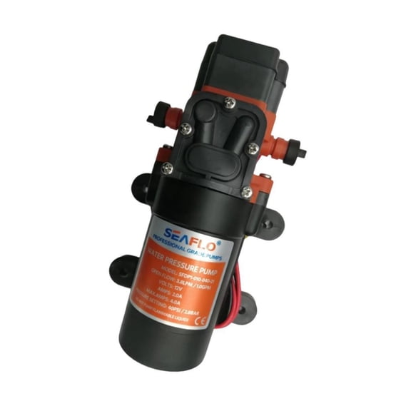 funtasica DC 12V Self Priming Water Pressure Diaphragm Pump 1.2GPM 4.2L / Min 35Psi Fit For Caravan / Rv / Boat / Marine