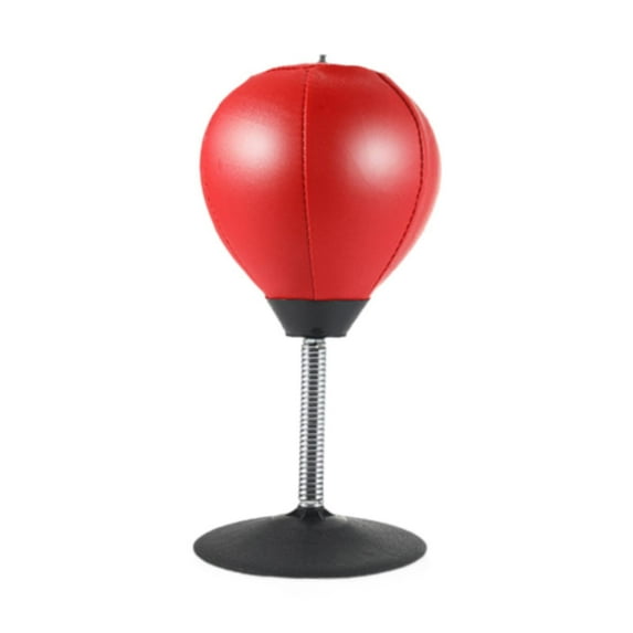 funtasica Desktop Punching Bag Speed Ball Boxing with Inflator Hitting Equipment Sports Mma with Suction Base Punch Ball Kickboxing Bag Red for Children