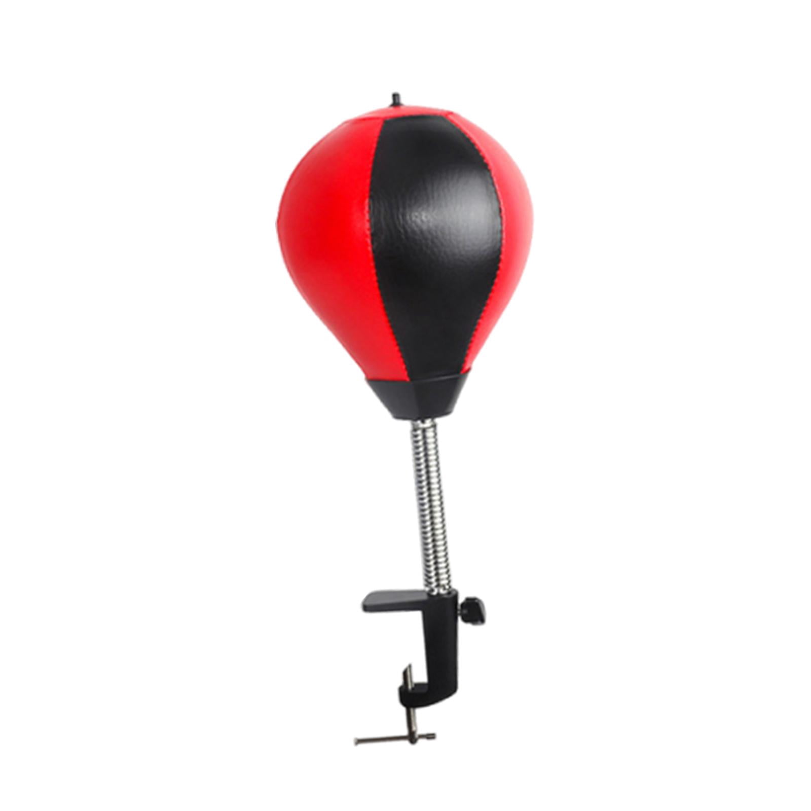 funtasica Desktop Punching Bag Workout with Desk Clamp for Home Office with Inflator Heavy Duty Anger Management Toys Focus Bag Fitness red black
