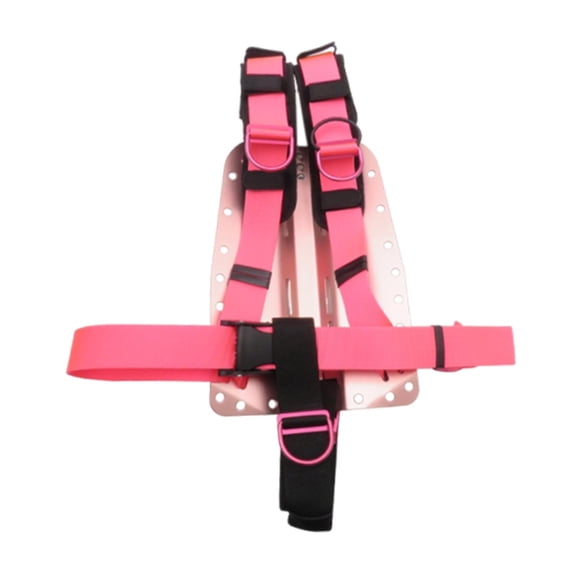 funtasica Diving BCD Backplate Crafted From Lightweight Aluminum Alloy with PP Webbing Complete Harness System Offers Buoyancy Compensator Device Replacement An Pink