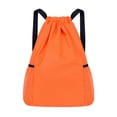 thumbnail image 1 of funtasica Drawstring Backpack Large Lightweight Tear Resistant Portable Drawstring Bag Orange, 1 of 8