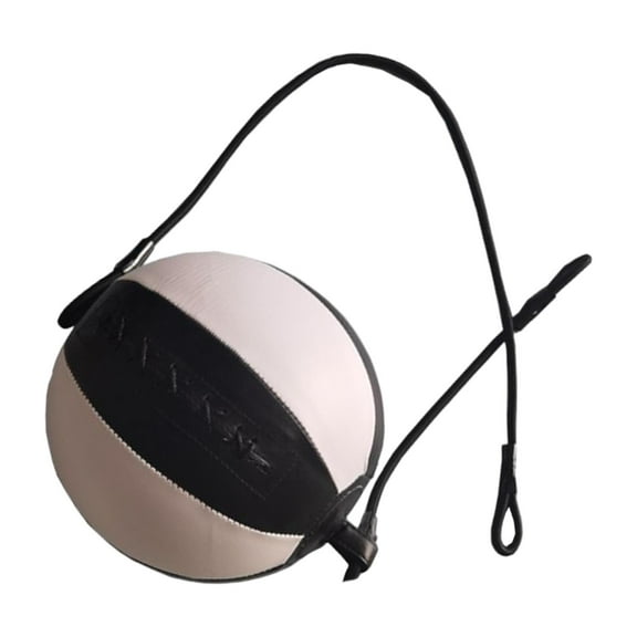 funtasica Durable Speed Ball Elastic Rope Boxing Ball for Exercise Muay Thai Gym Sports Equipment , black and white Black White