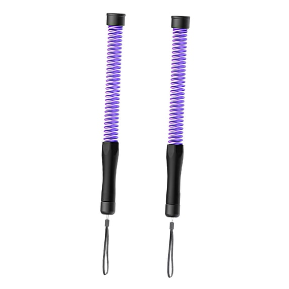 funtasica Fitness Battle Ropes Pair Comfortable Grip Versatile Improve Strength Spring Gym Purple