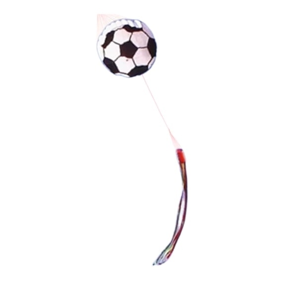 funtasica Football Ball Kite Large Size Easy Control with 100 M Line Leisure Sports Flying Toy for Park Trips Backyard Garden Beginners White