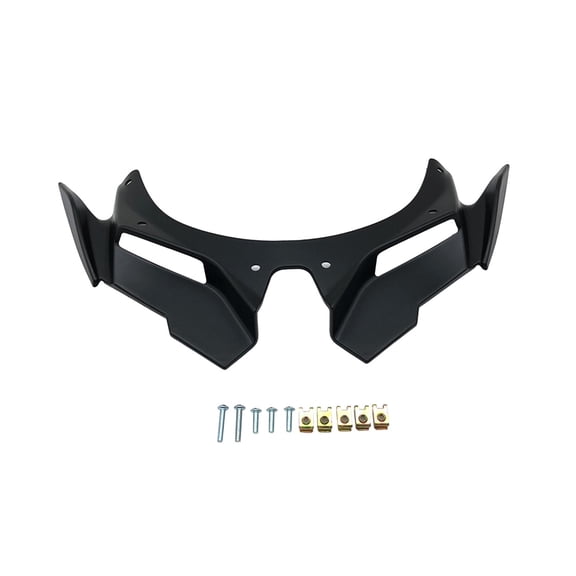 funtasica Front Fairing Aerodynamic Winglet Cover, Motorcycle Front Fairing Beak, Front Aerodynamic Winglets, for ZX25R 2022-2024 Black