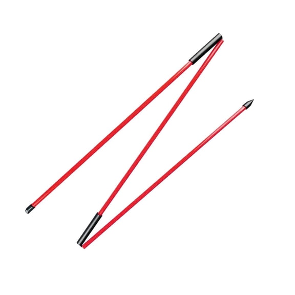 funtasica Golf Alignment Stick with Transparent Storage Tube, Direction Indicator, Portable Golf Direction Stick for Aiming When Practicing Full Swing Red