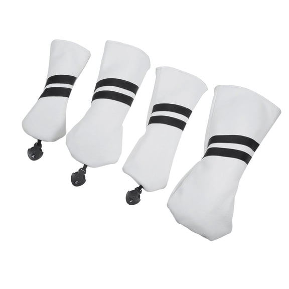 funtasica Golf Club Head Cover with Tags Club Protection for Fairway Woods Headcovers Long Neck Accs Golf Accessories Golf Club Headcovers Waterproof White