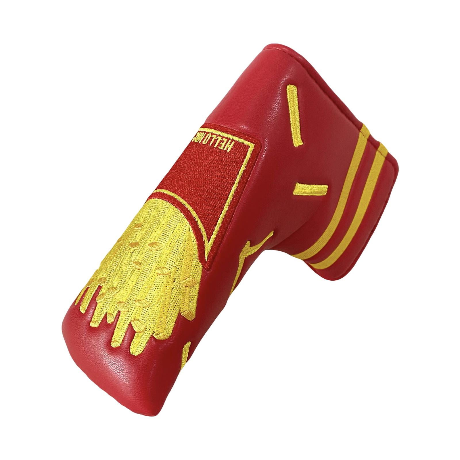 funtasica Golf Mallet Putter Head Cover Protection Guard PU Head Protector Socks Golf Club 15cmx12cmx5cm