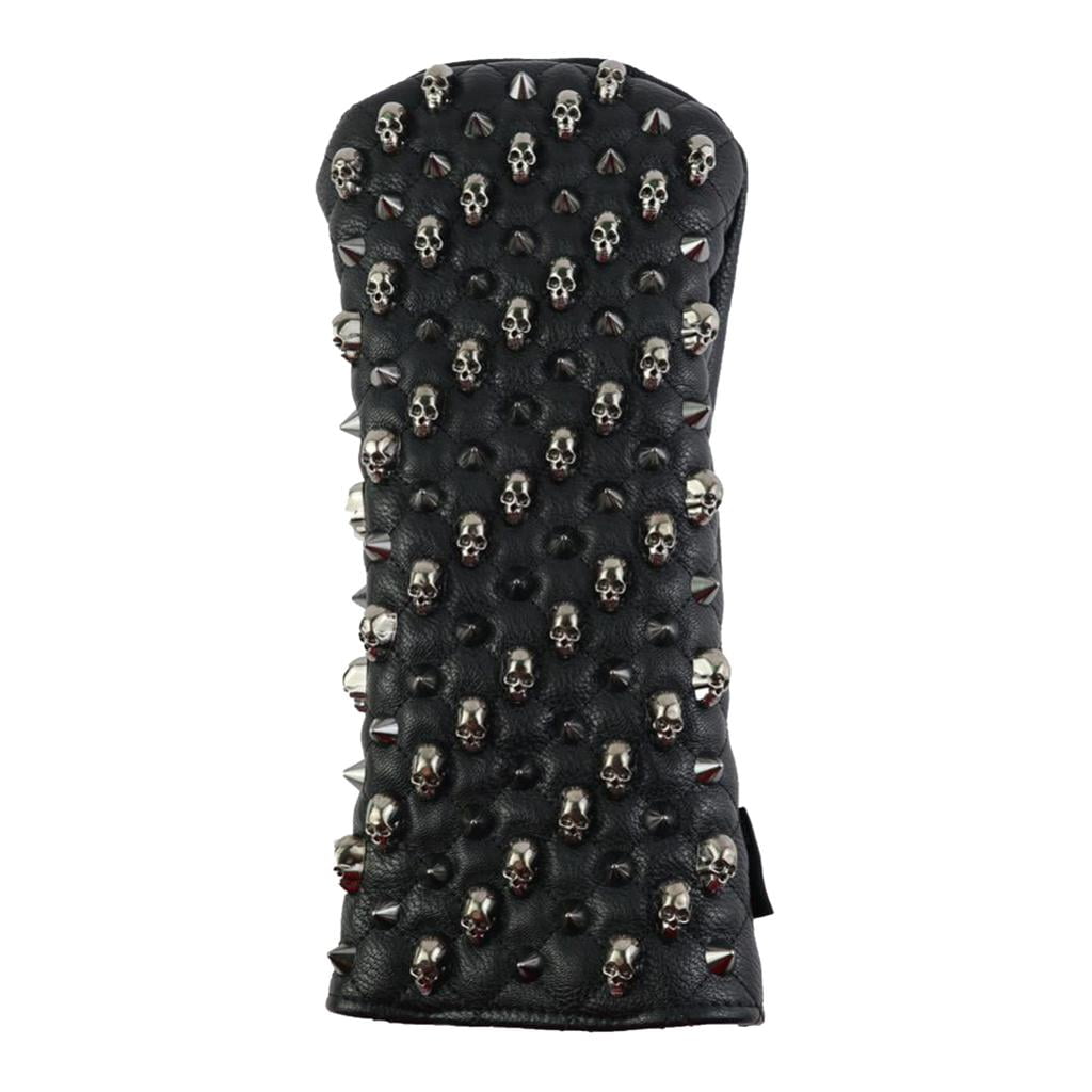 funtasica Golf Putter covers for head, Synthetic Leather golf Covers & Skull Rivet Design - Compact & Portable