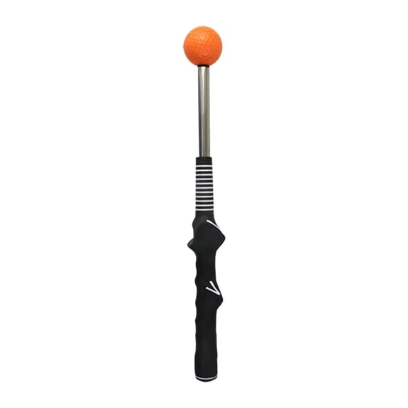 funtasica Golf Swing Trainer Telescopic Warm up Stick Lightweight Outdoor Golf Trainer Training Aid Alignment Stick for Flexibility , Black Orange