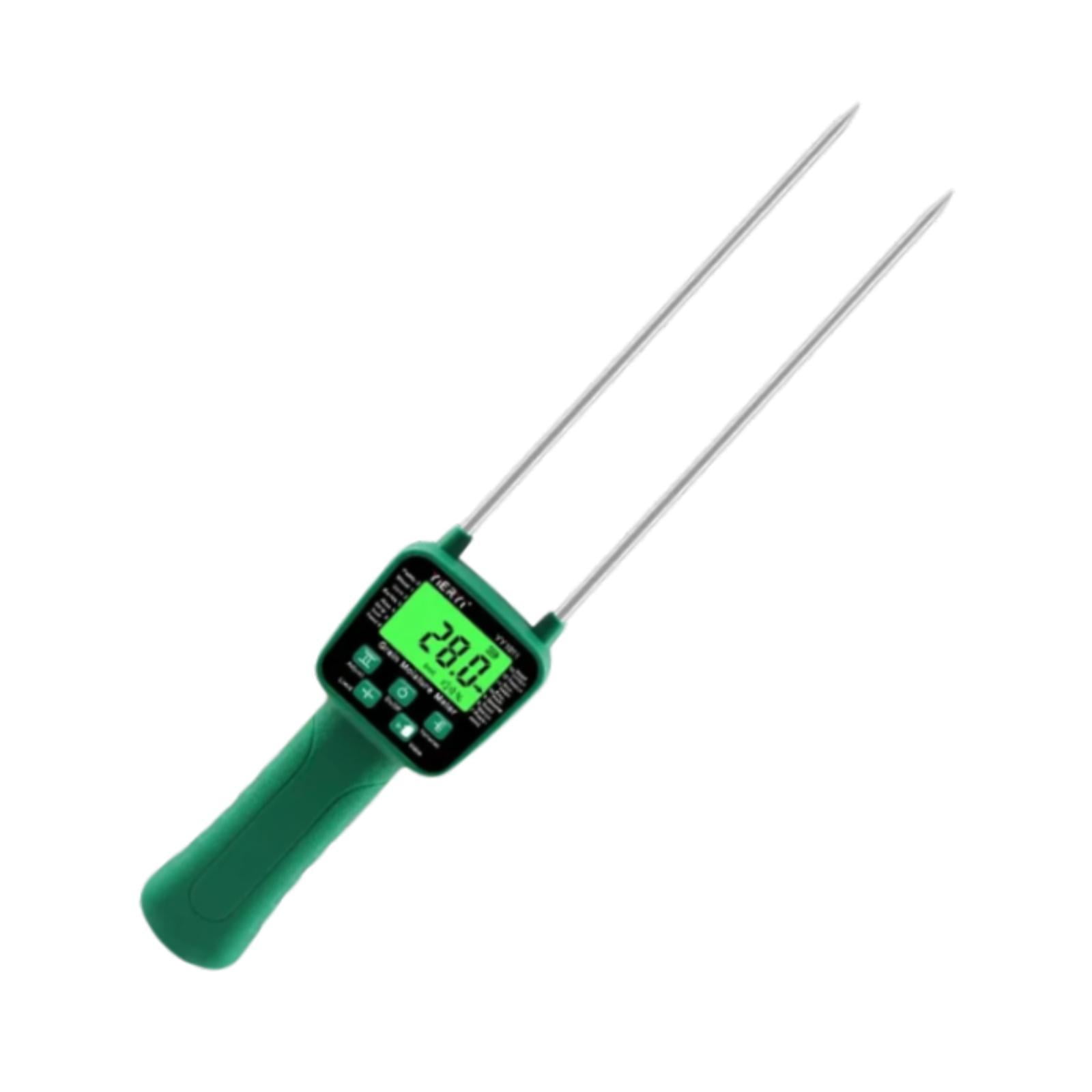 funtasica Grain Humidity Tester Compact Double Tester Hay Moisture Tester Hygrometer Tester for Paddy Rice