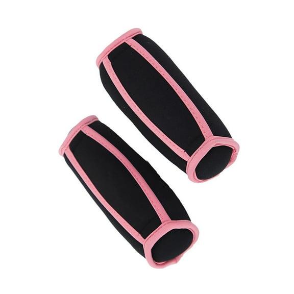 funtasica Hand Weights Sandbag with Hand Strap Hand Hold Ergonomic Grip Soft Dumbbells 2x for Workout Walking Aerobics Fitness Supplies Pink 2lbs