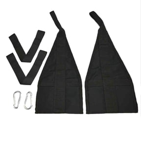 funtasica Hanging Gym Ab Straps, Tightening Core Abdominal Muscles, Leg Raises, Reverse Crunches, Low-Impact Exercises, Adjustable Length and Padded Support