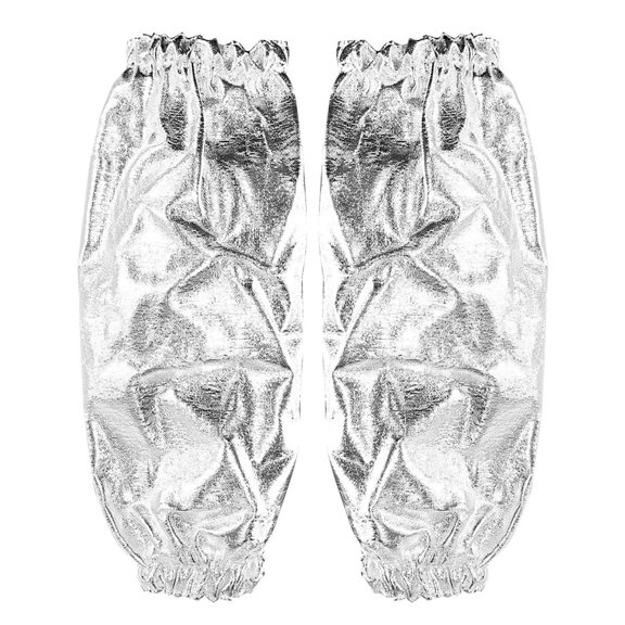 funtasica Heat Resistant Arm Sleeves Welding Sleeves Aluminum Foil over Sleeves Fireproof Flame Resistant Sleeves for Men Women Servers