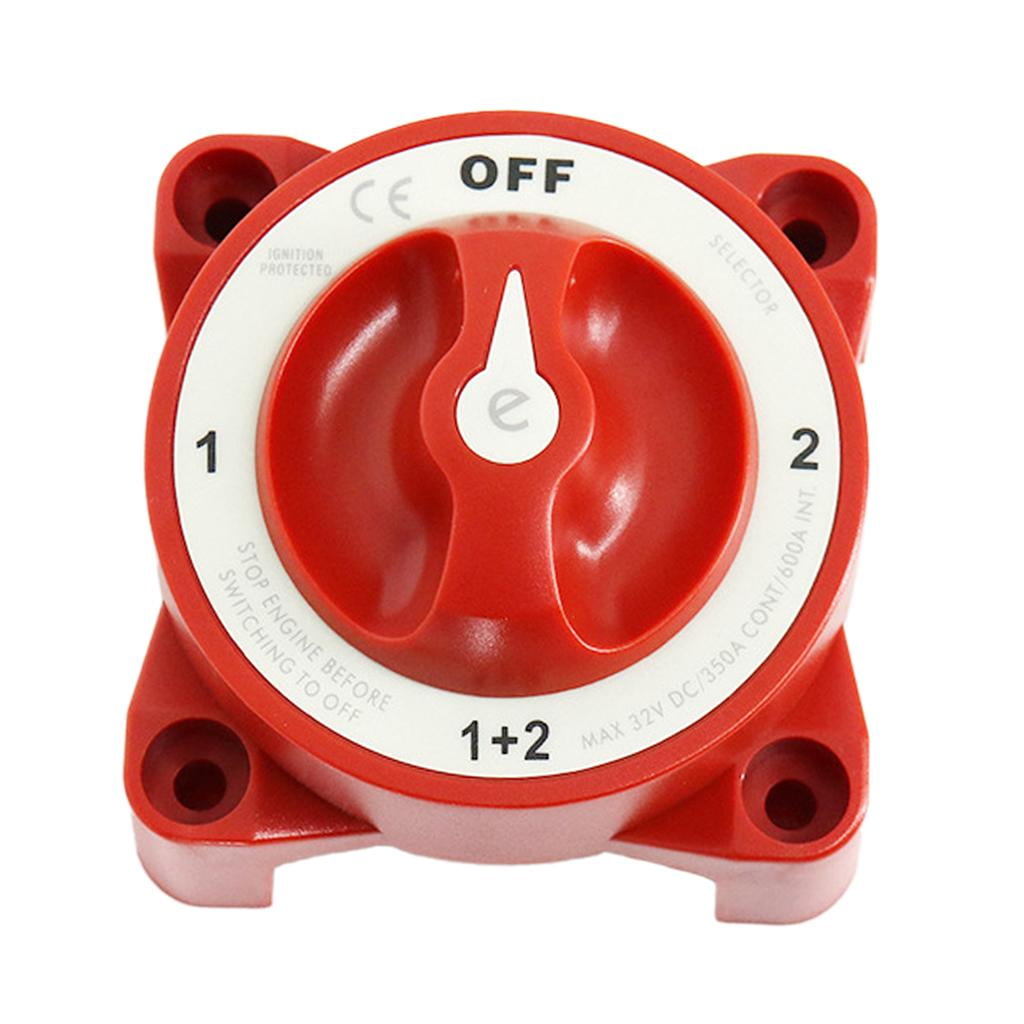 funtasica Heavy Duty 4 Gear Dual Battery Selector Switch Safety Shut Off Disconnect Switch