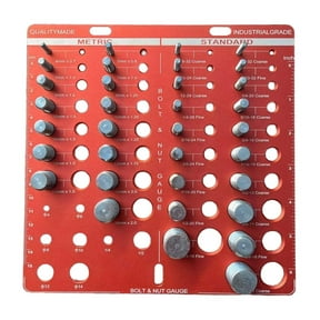funtasica Identifier Board Nut and Bolt Thread Checker Easy to Install Drill Bit Gauge Standard Metric for Home,Plumbers,Checking Sizes