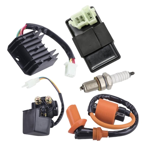 funtasica Ignition Coil Cdi Box Solenoid Relay Regulator Rectifier for 125cc 150cc 200cc ATV, Quad, Bikes Replacement Parts High Performance