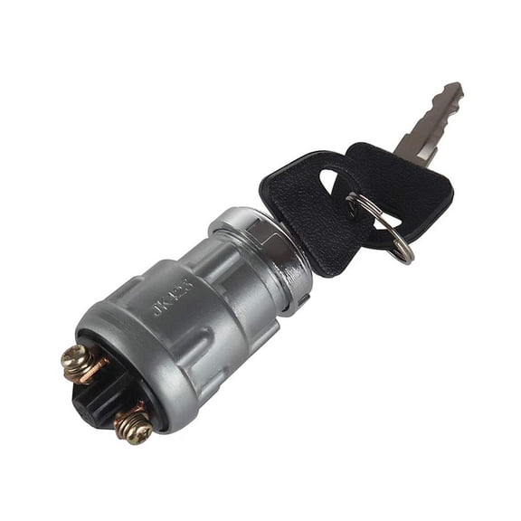 funtasica Ignition Starter Switch Accessory with 3 Connection Terminals, 3-position Switch with 2 Keys, Waterproof, for Forklifts And Boats