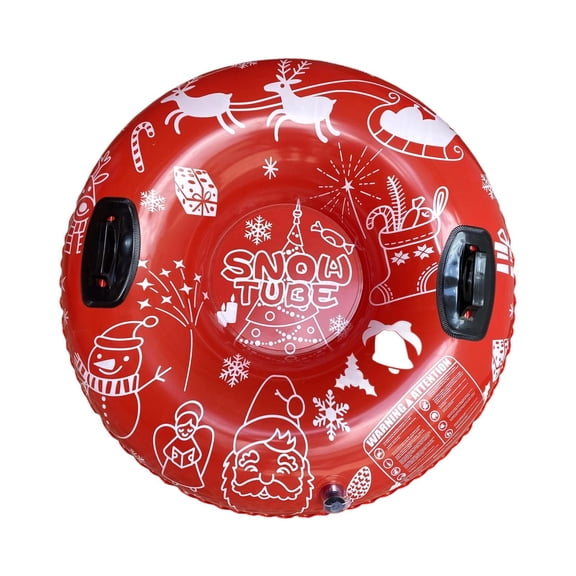 funtasica Inflatable Snow Tube Christmas Snow Tube Gift Kids Adults Snow Toy Inflatable Snow Sled for Games Family Activities Christmas