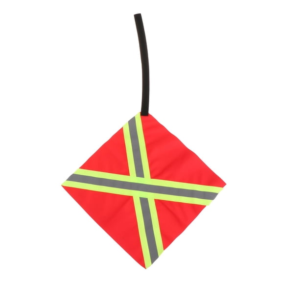 funtasica Kayak Safe Travel Flag with Reflective Strip with Webbing Canoe Towing Warning Flag for Canoes Boats Towing Kayak Accessories Red Square
