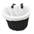 thumbnail image 1 of funtasica Kids Bike Basket Accessories Bike Hanging Basket for Children Toddlers Girls Black, 1 of 8