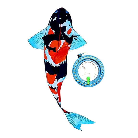 funtasica Large Kite in The Shape of A Koi Carp, Realistic Decoration for Outdoor Environments, Ideal for Adults, Children And Beginners, Perfect for Water Spor