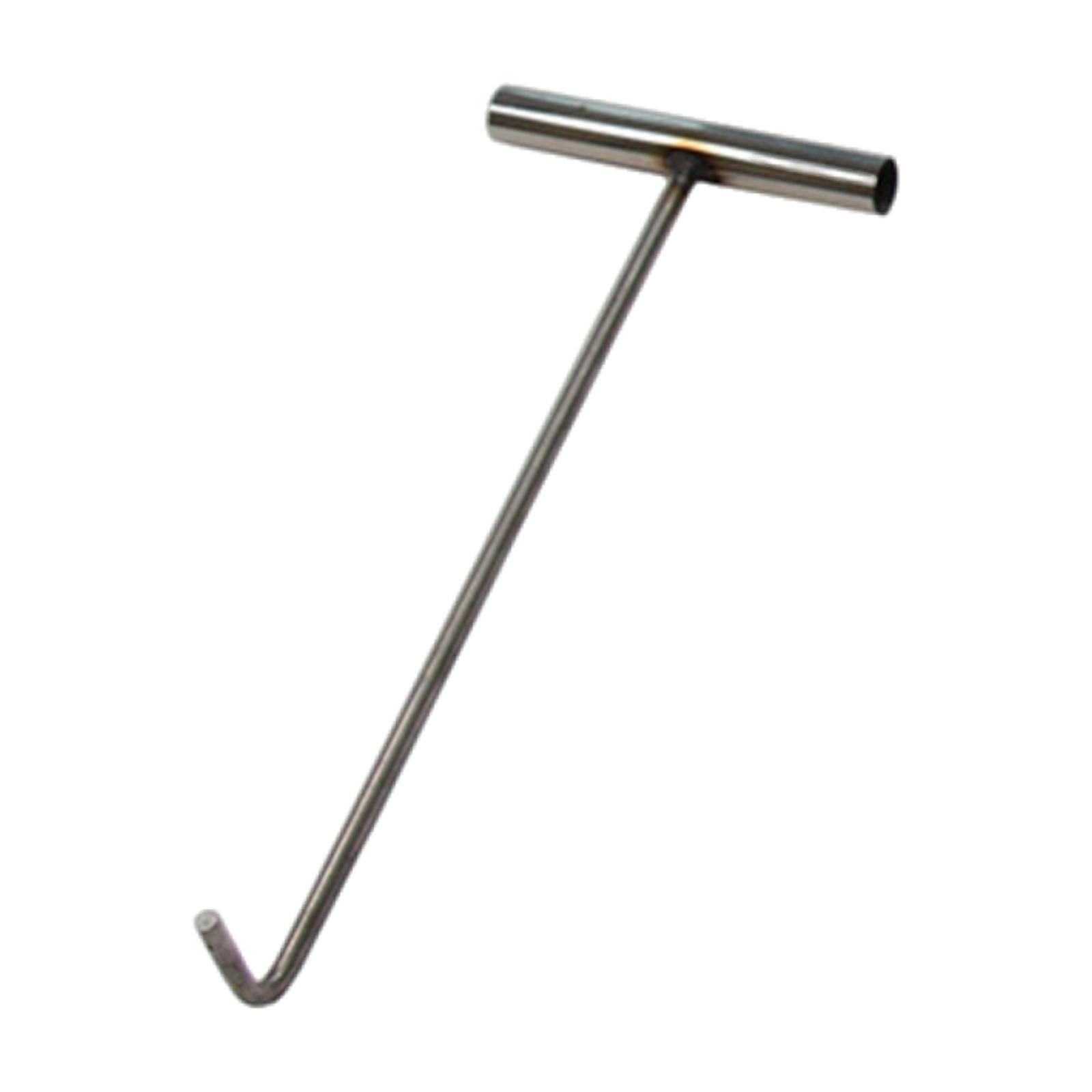 funtasica Manhole Cover Lifter, Versatile Lifting Hook Stainless Steel Manhole ool for Drain