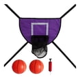thumbnail image 1 of funtasica Mini Basketball Hoop for Trampoline Trampoline Accessory for All Ages Easy Install Sturdy for Dunking Basketball Stand Violet with two balls, 1 of 8
