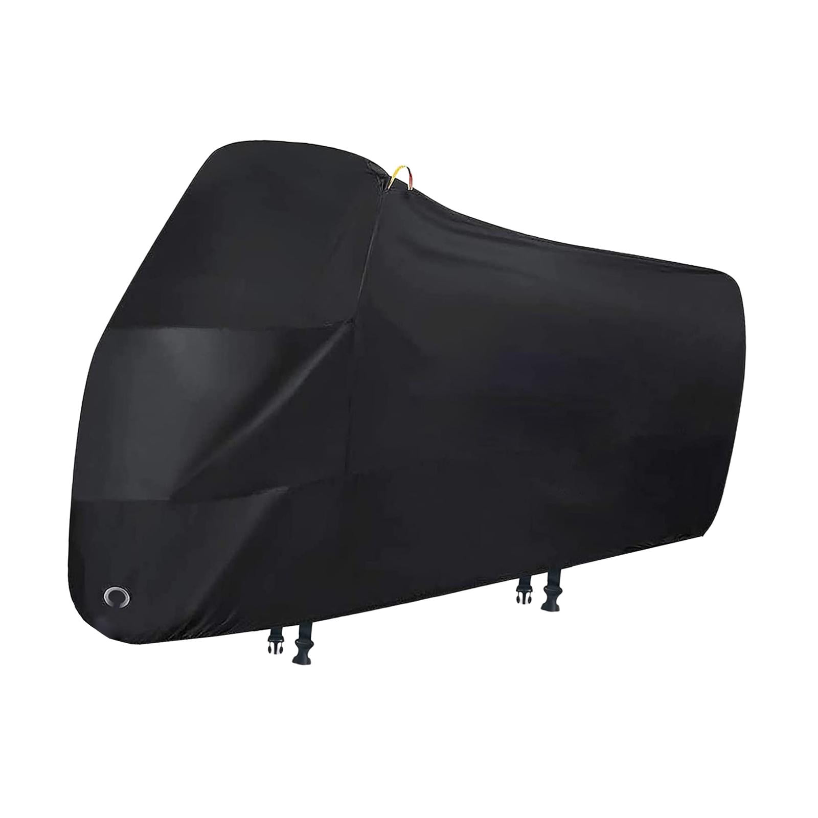 funtasica Motorcycle Cover Motorbike Waterproof Dustproof Cover Vehicle Cover 200x70x110cm Black for All Season Protection from Snow Dust Sun