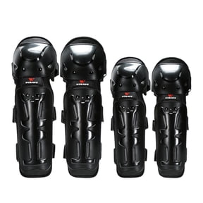 funtasica Motorcycle Knee Shin Guards Elbow & Knee Pads Breathable Adjustable Protective Gear Set for Skateboarding Skating Bike Cycling