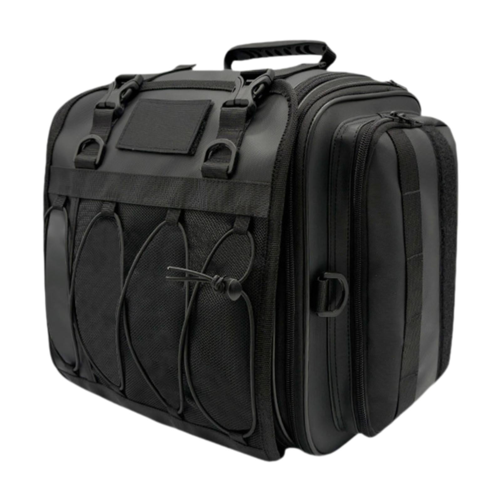 funtasica Motorcycle Tail Bag Travel Luggage Bags with Handle Wear Resistant Storage Waterproof Multifunctional Motorbike Rear Seat Bag