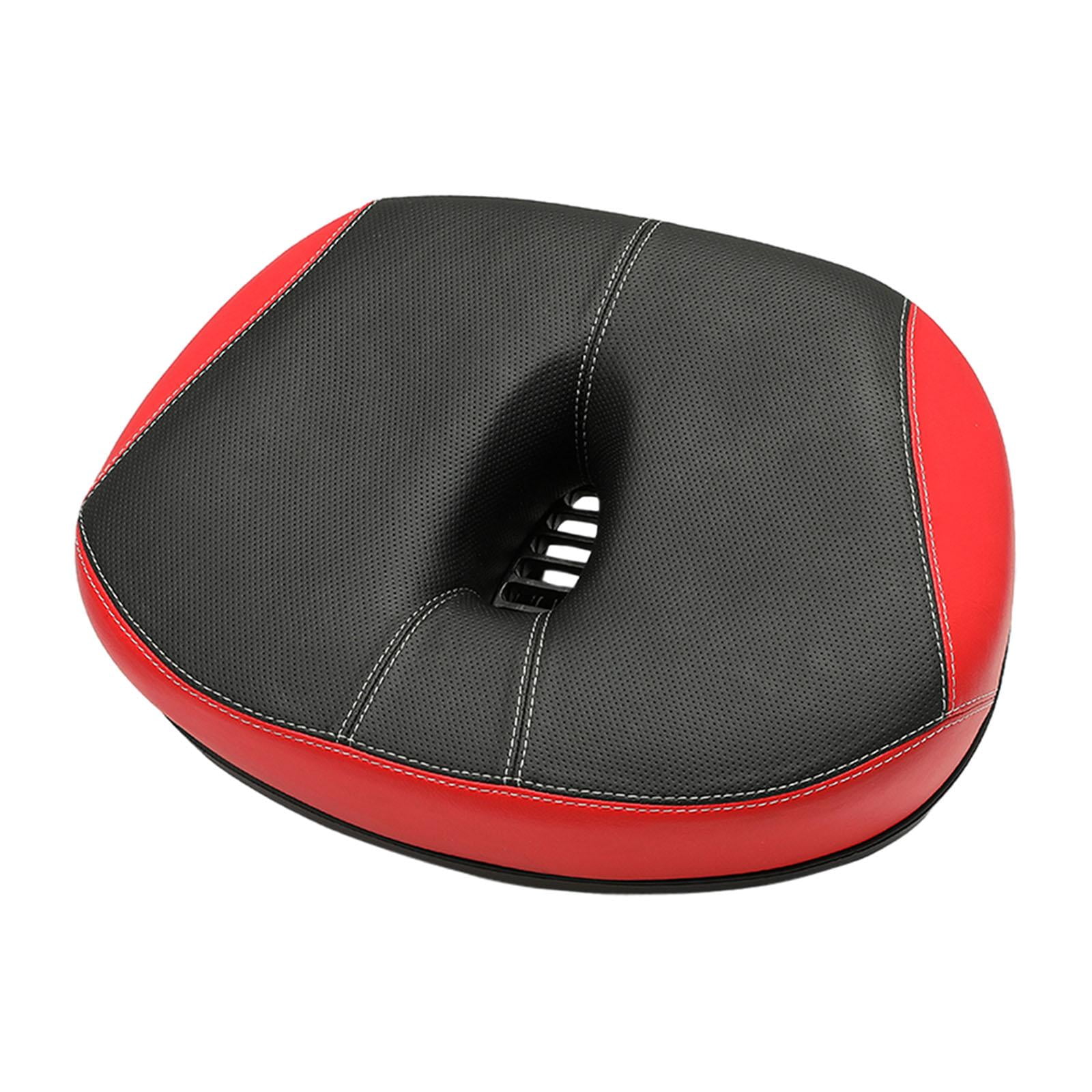 funtasica Noseless Bike Seat Cushion for Men Women Seat Oversized Comfortable Saddle for Exercise Electric Bike Red Walmart