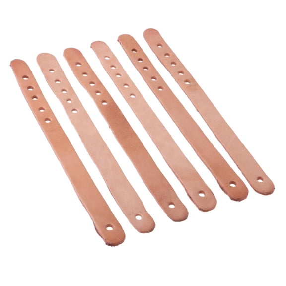 funtasica Pack Of 6 Pool Eight Ball Billiards Table Pocket Rail Leather Belt Replacement 10 Inch Length 0.8 Inch Width