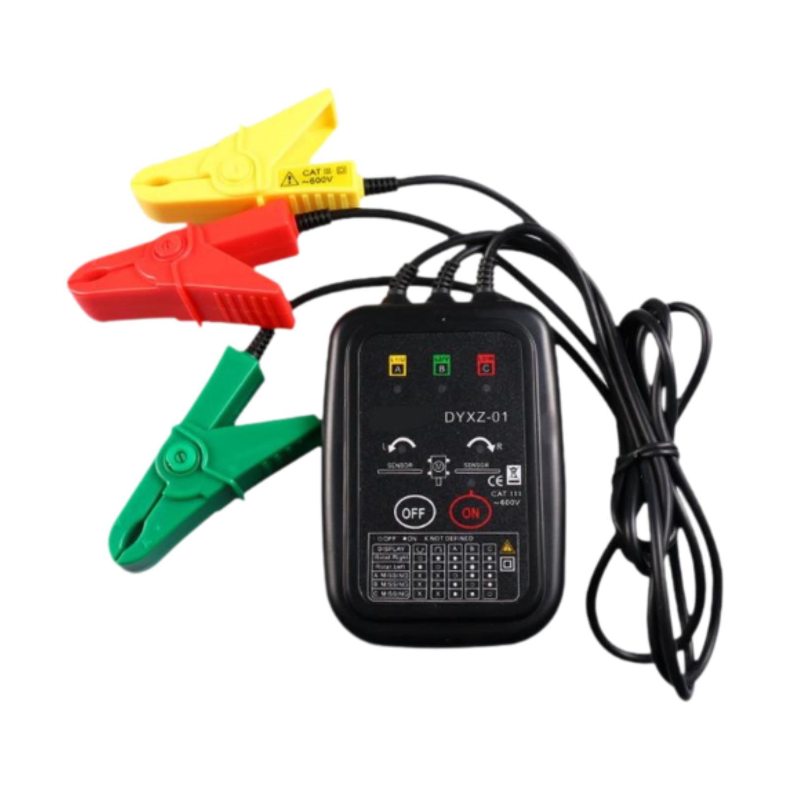 funtasica Phase Sequence Tester Electrical Phase Testing Device 3 Phase ...