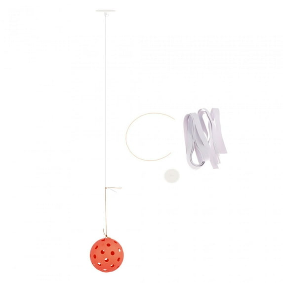 funtasica Pickleball Trainer Pickleball Training with 40 Holes Pickleball Ball Rope Exercise Convenient Self Study Pickleball Equipment orange
