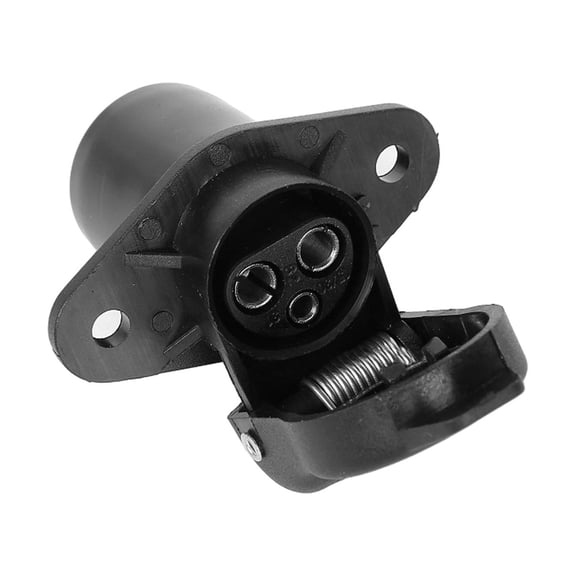 funtasica Plug Socket Trailer Connector Adapter 3 Pin 12V RV Fitment Waterproof Tractor Plug for Auto Electrical Truck Van